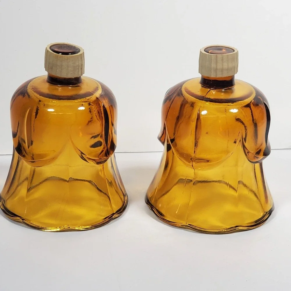 Vintage Votive Cups Peg Candles Amber Glass Home Interiors Qty of 2 New Grippers